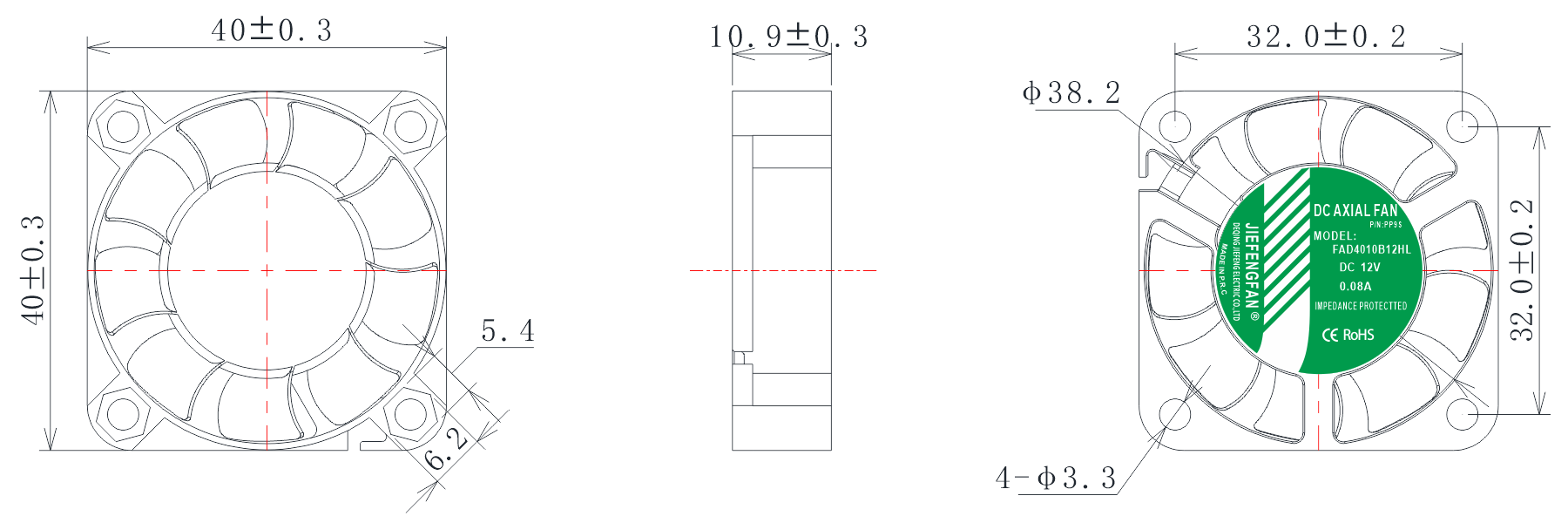 FAD4010B2HL-PP9S(With Corner Mounting Holes)